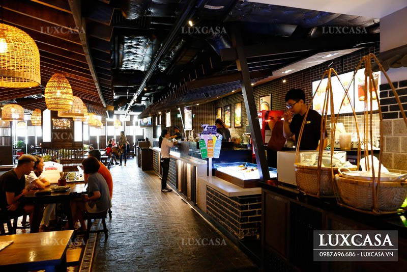 Thiết kế nhà hàng đồ ăn vặt phong cách Á Đông hút khách