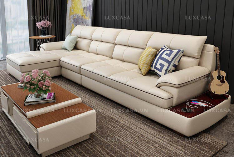 Sofa da tiếp khách kiểu mới SD142
