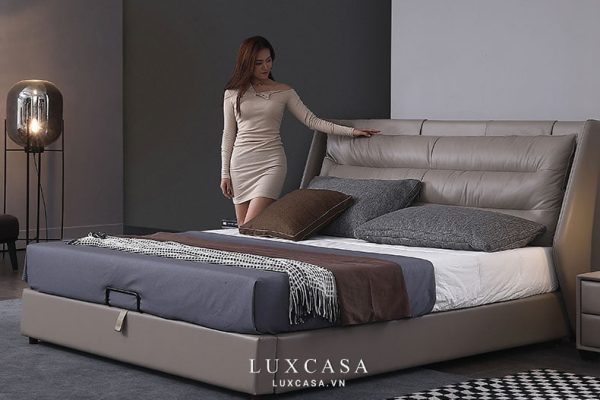 giường ngủ bọc da cao cấp GD130