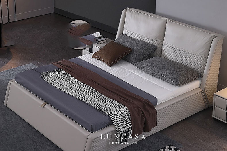 Giường ngủ bọc da cao cấp GD131