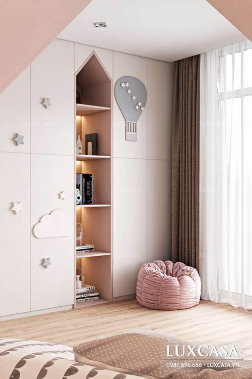 cach trang tri phong be trai nang dong