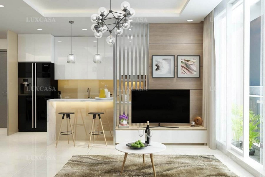 Cải tạo sửa chữa phòng khách liền bếp hợp phong thủy