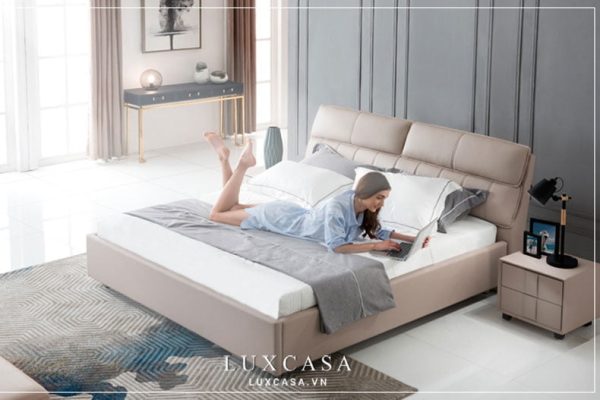 giường ngủ bọc da cao cấp GD122