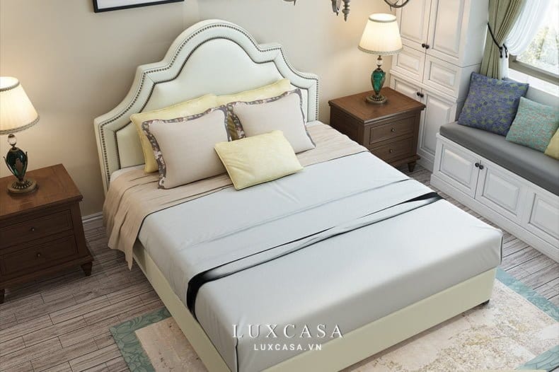 Giường ngủ bọc nỉ hiện đại GN108 