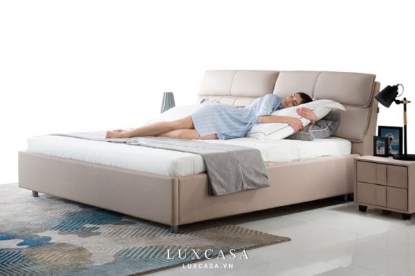 giường ngủ bọc da cao cấp GD122