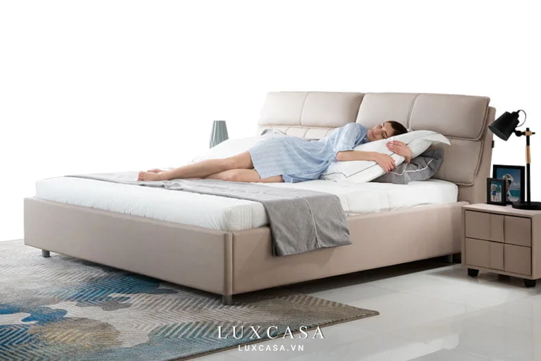 giường ngủ bọc da cao cấp GD122