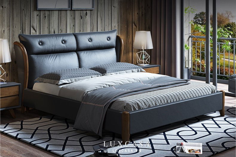 Giường ngủ bọc da GD135 hiện đại