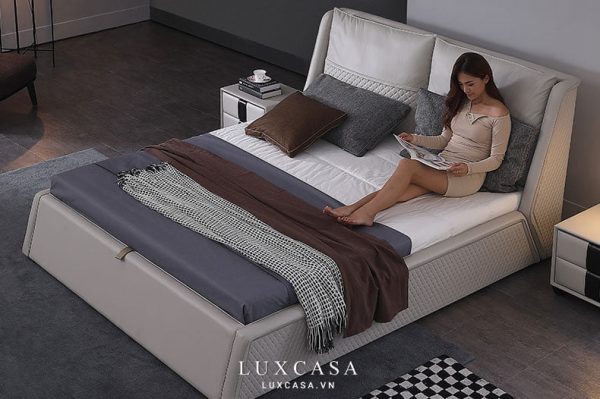 Giường ngủ bọc da cao cấp GD131