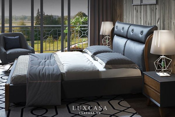 Giường ngủ bọc da GD135 hiện đại