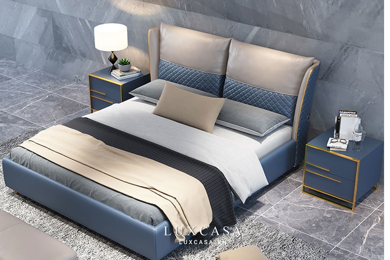giường ngủ bọc da GD0163