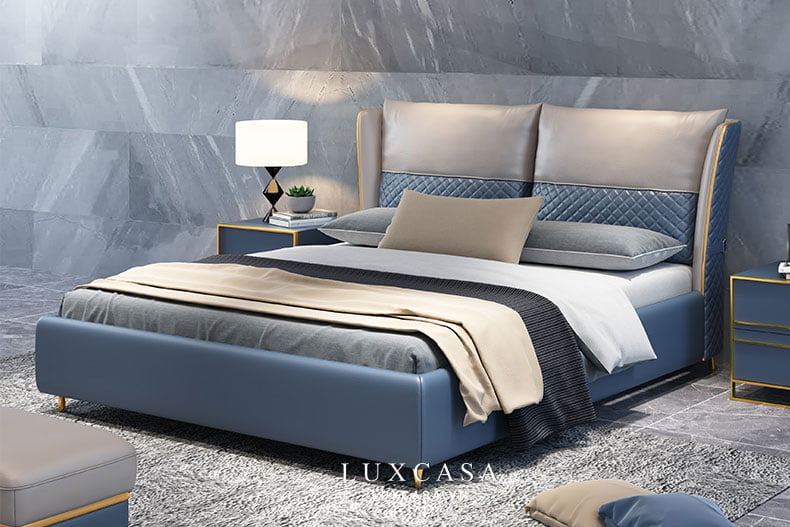 giường ngủ bọc da GD0163 