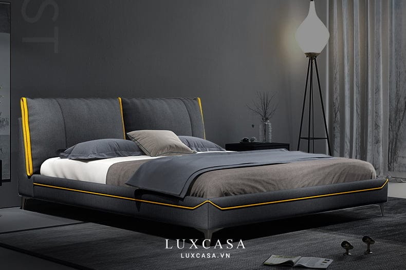 giường bọc nỉ cao cấp gn112