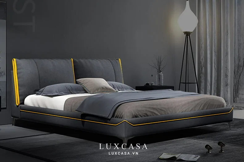 giường bọc nỉ cao cấp gn112