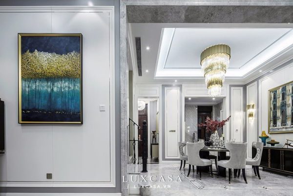 Thi công biệt thự đơn lập trọn gói đẹp 2 tầng