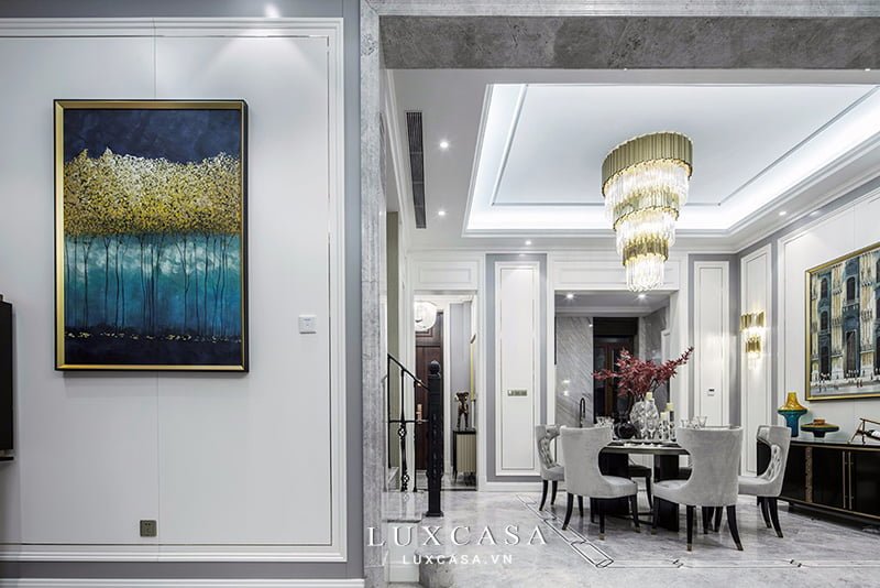 Thi công biệt thự đơn lập trọn gói đẹp 2 tầng