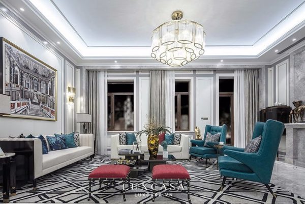 Thi công biệt thự đơn lập trọn gói đẹp 2 tầng