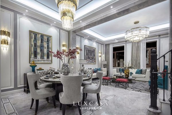 Thi công biệt thự đơn lập trọn gói đẹp 2 tầng