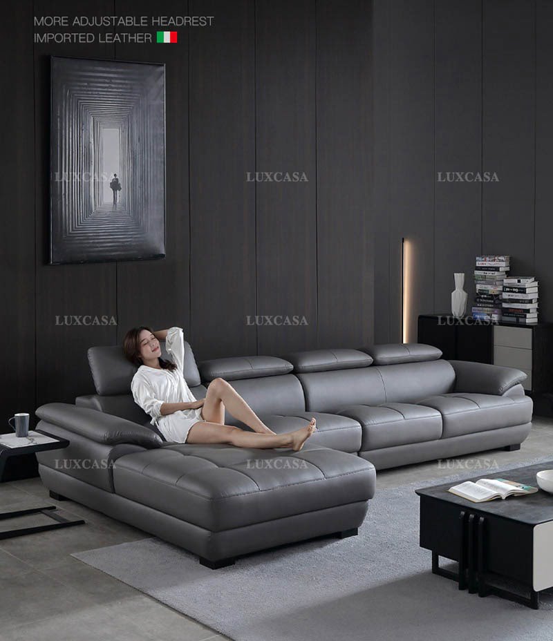 Ghế sofa bọc da êm ái 