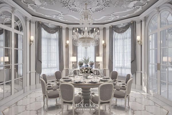 Phòng ăn nhỏ thường dùng hàng ngày với các thành viên gia đình