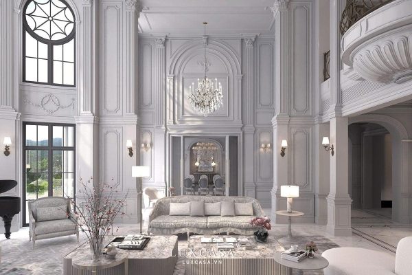 Phòng khách lâu đài sang trọng không gian rộng