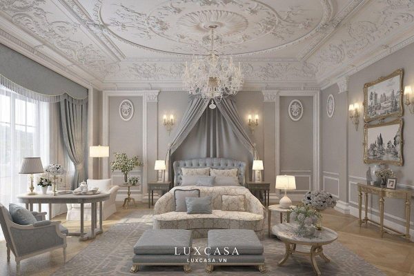 Mẫu phòng ngủ đậm chất hoàng gia cao cấp