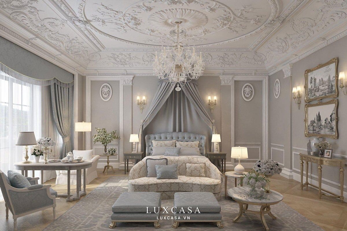 Mẫu phòng ngủ đậm chất hoàng gia cao cấp