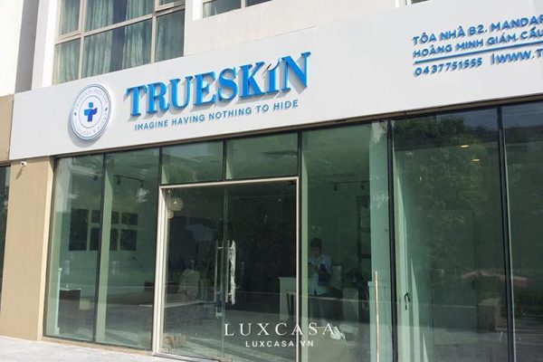 Thi công nội thất spa thẩm mỹ Trueskin hiện đại