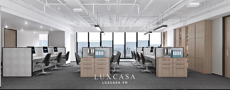 Thiết kế văn phòng trọn gói hiện đại công ty SUNAC