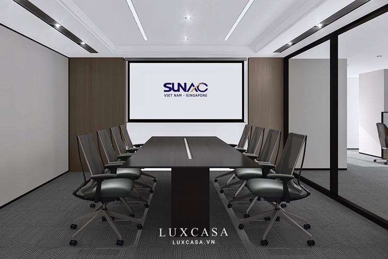 Thiết kế văn phòng trọn gói hiện đại công ty SUNAC