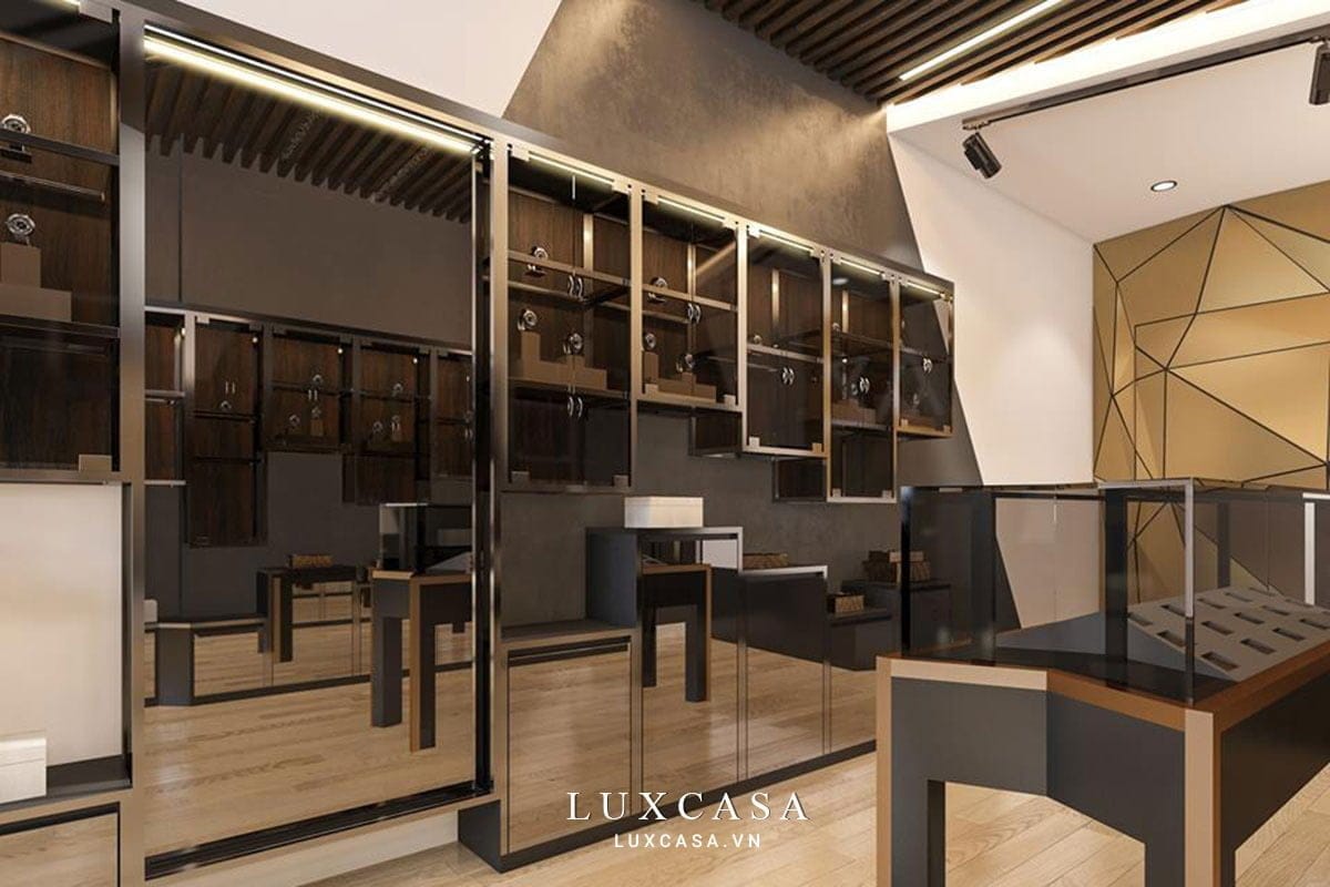 Thi công showroom túi xách sang trọng ở Hải Dương