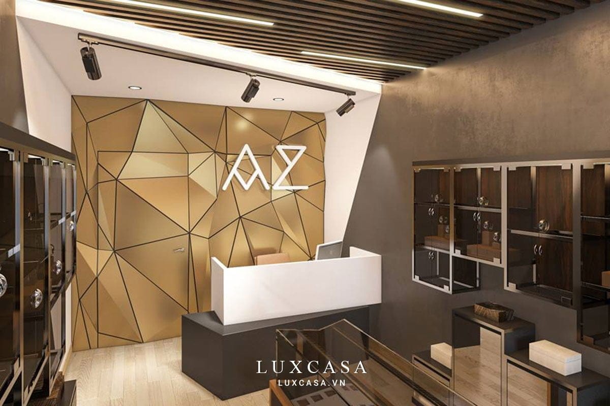 Thi công showroom túi xách sang trọng ở Hải Dương