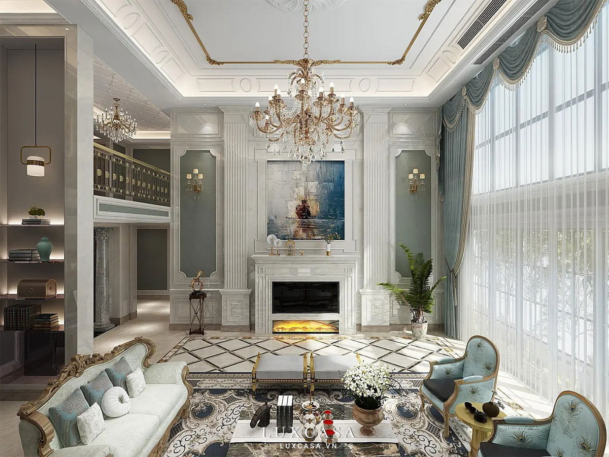 Thiết kế nội thất biệt thự tân cổ điển
