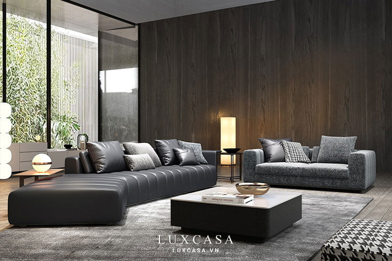 bộ sofa đen SF0324