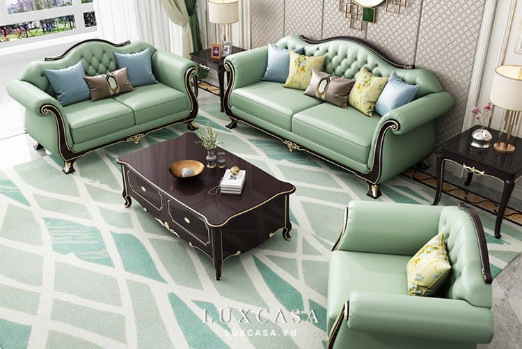 bộ sofa màu xanh lá stc110