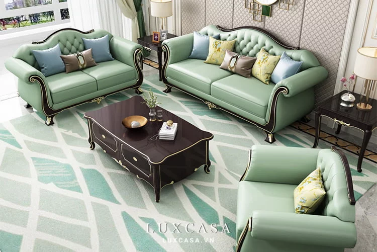 bộ sofa màu xanh lá stc110