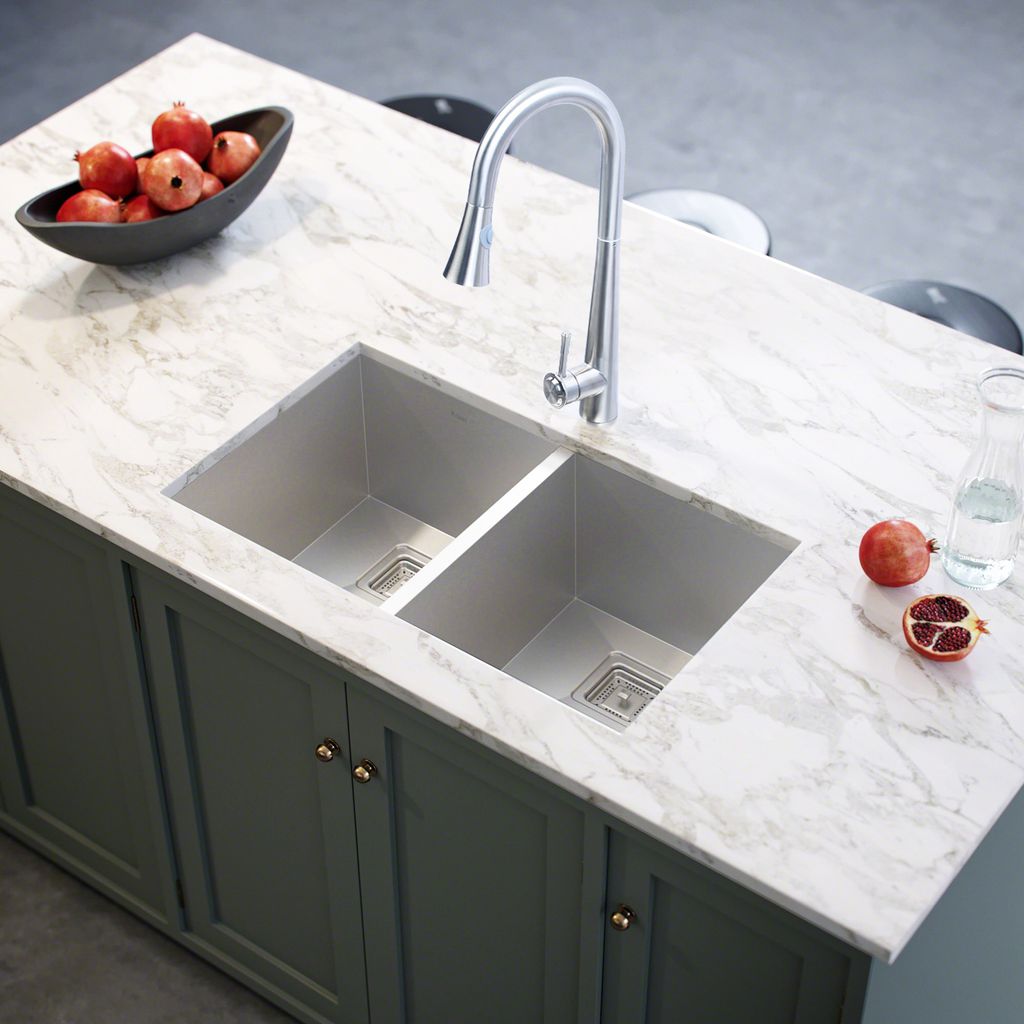 Bồn rửa âm khiến căn bếp trở nên sạch sẽ hơn