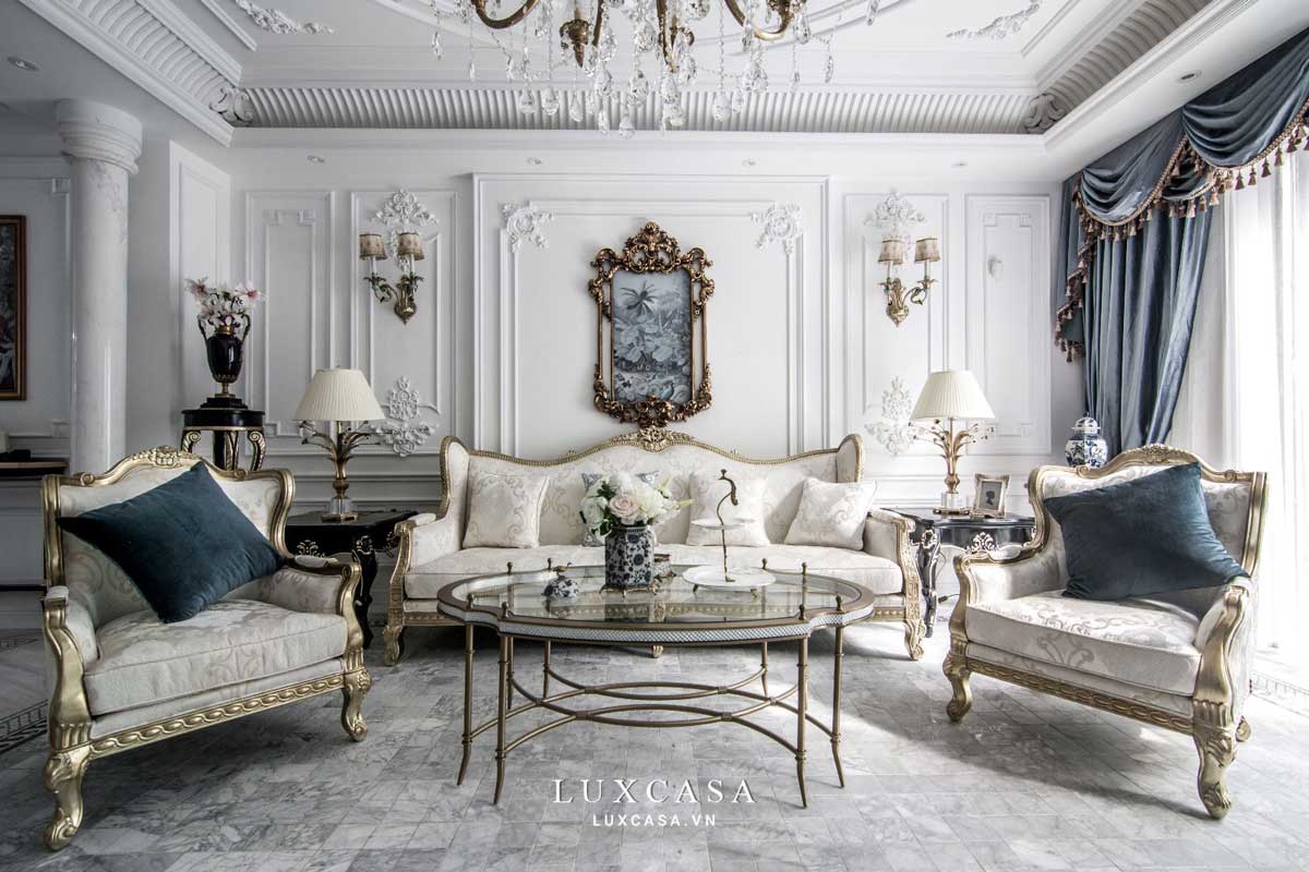 Các chi tiết tinh xảo trong nội thất tân cổ điển