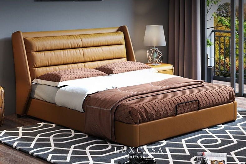 giường ngủ bọc da 