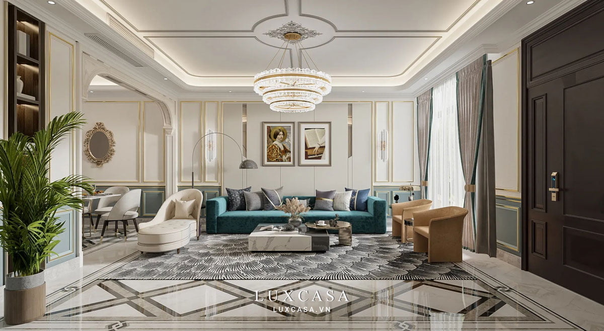 Điểm nhấn đèn chùm của phong cách tân cổ điển