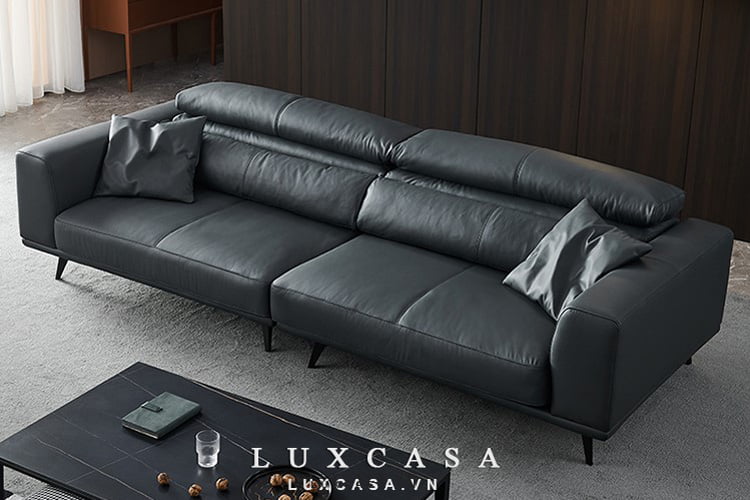 Ghế sofa băng dài bằng da thật SD1112