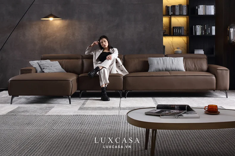 Bộ sofa màu nâu