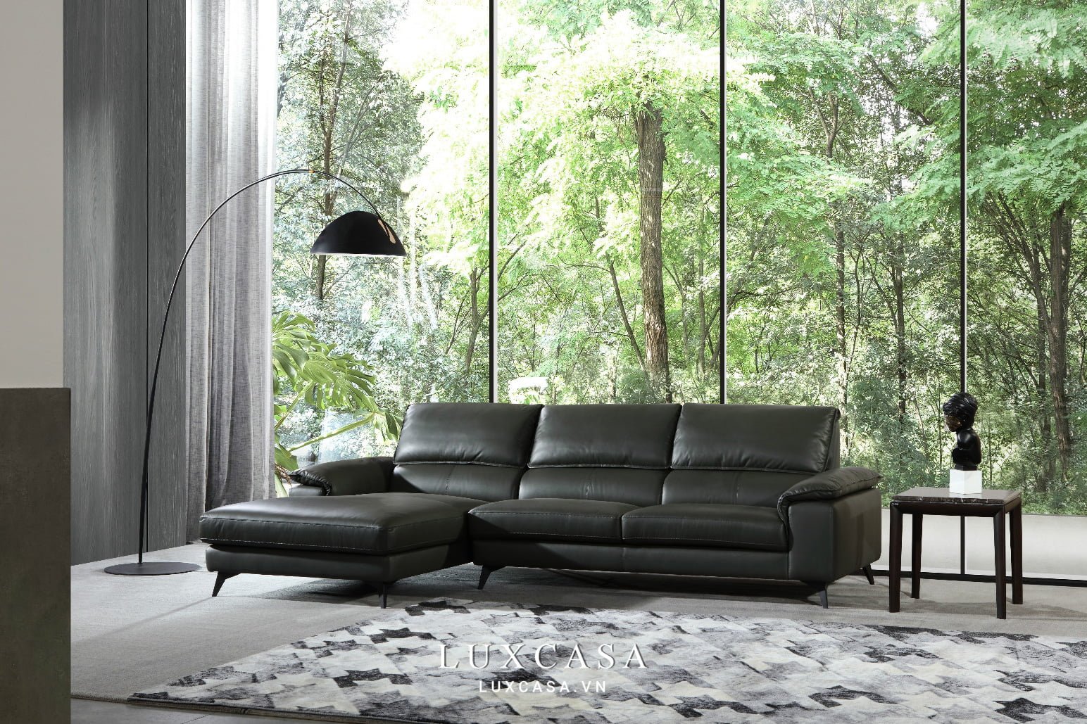 ghế sofa đen SF421