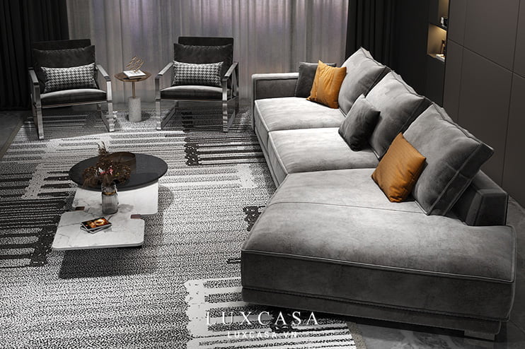 ghế sofa hiện đại màu ghi