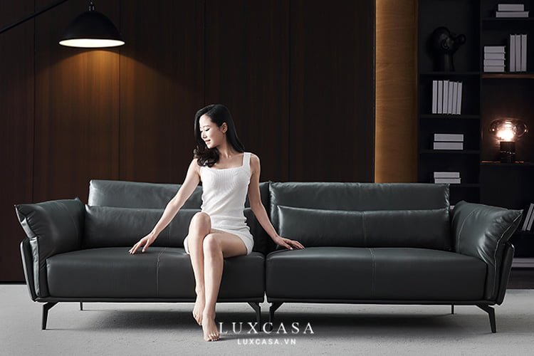 ghế sofa màu đen SV123