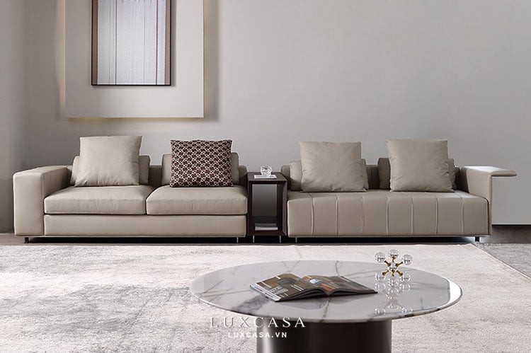 Ghế sofa chất liệu da 