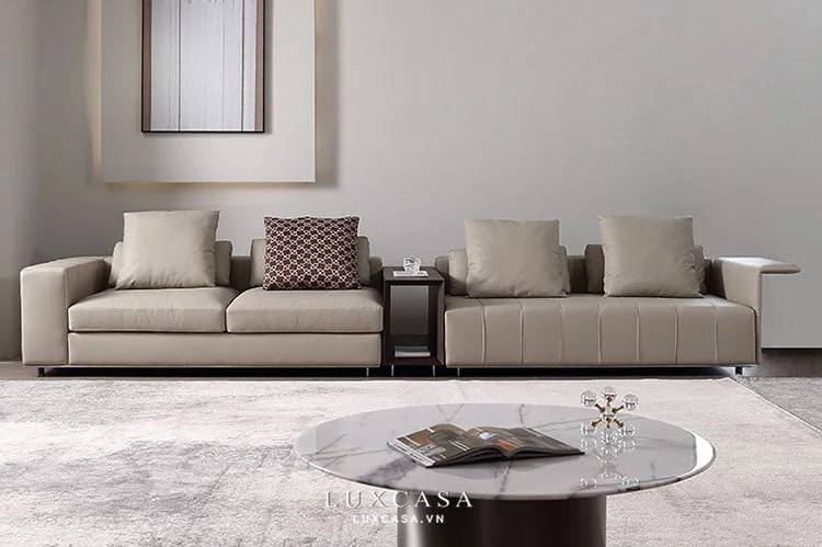 Ghế sofa chất liệu da 
