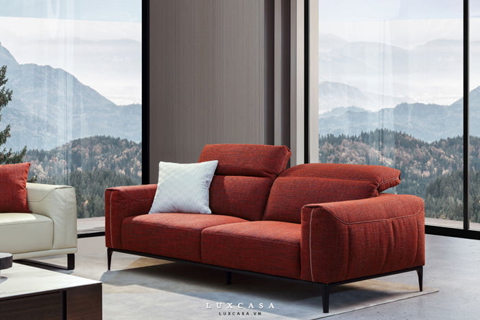 Ghế sofa văng chất liệu vải nỉ êm ái 