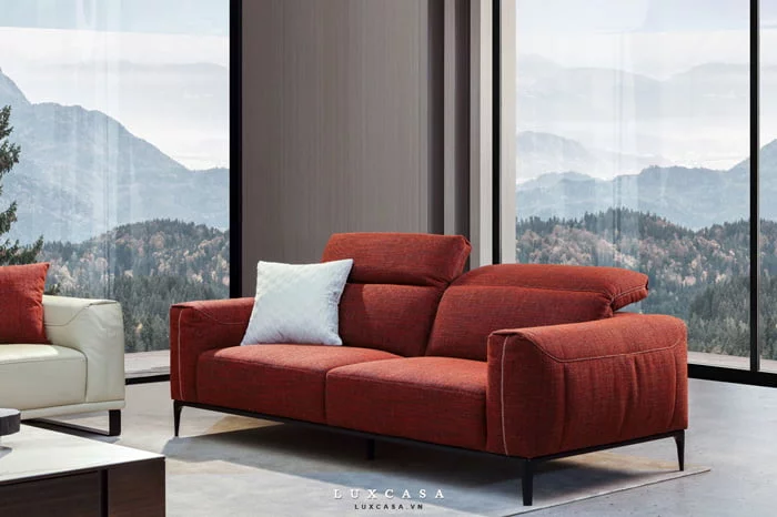 Ghế sofa văng chất liệu vải nỉ êm ái 