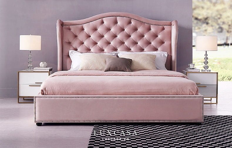 giường bọc nỉ