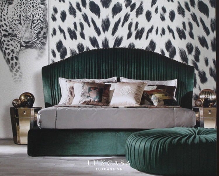 giường bọc vải GN129